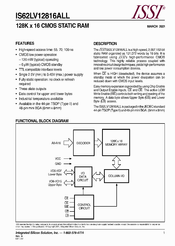 IS62LV12816ALL-10B_7880014.PDF Datasheet