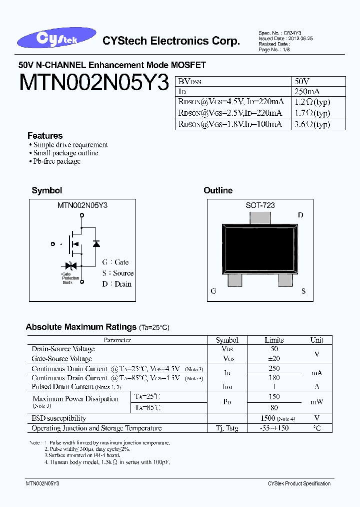 MTN002N05Y3_7882453.PDF Datasheet