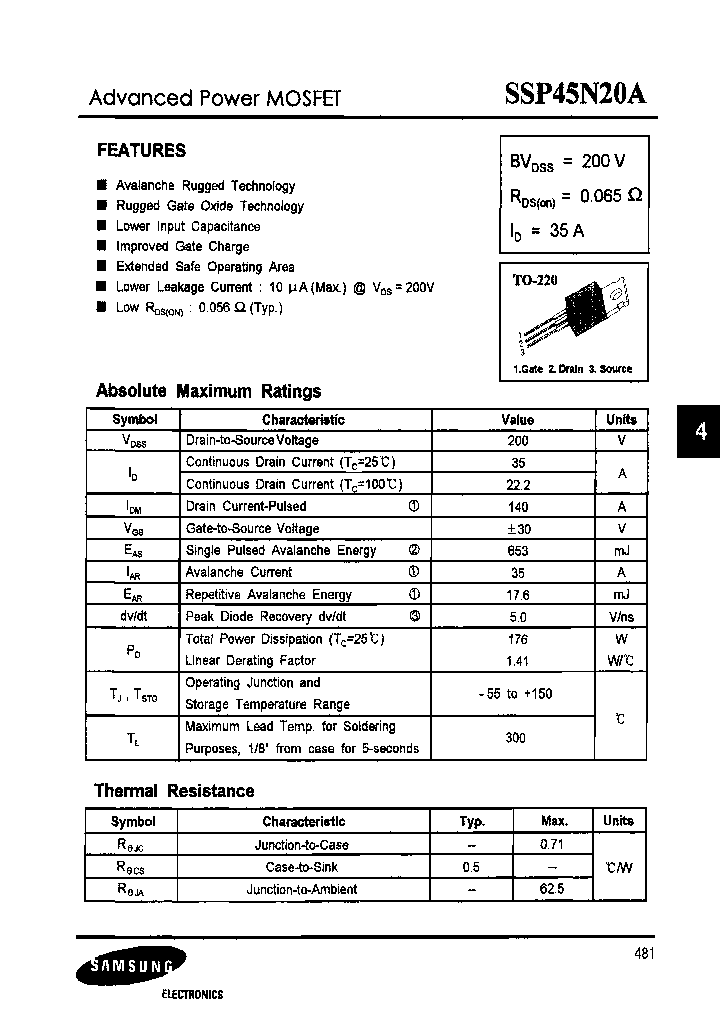 SSP45N20A_7881153.PDF Datasheet