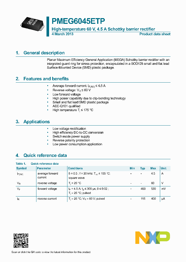 PMEG6045ETP_7884226.PDF Datasheet