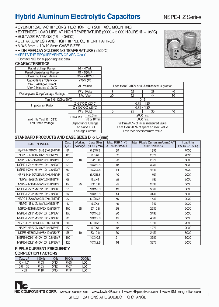 NSPE-HZ271M16V8X108NBYF_7885151.PDF Datasheet