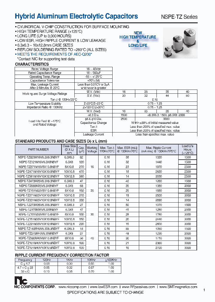 NSPE-TZ271M25V10X108NBYF_7885153.PDF Datasheet