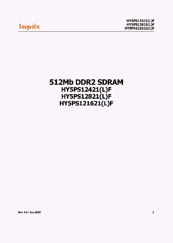 HY5PS12821F-Y6_7885852.PDF Datasheet