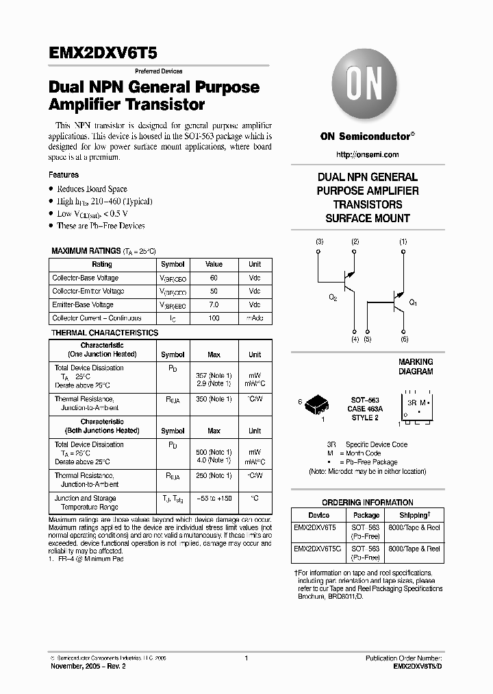 EMX2DXV6T5_7887598.PDF Datasheet