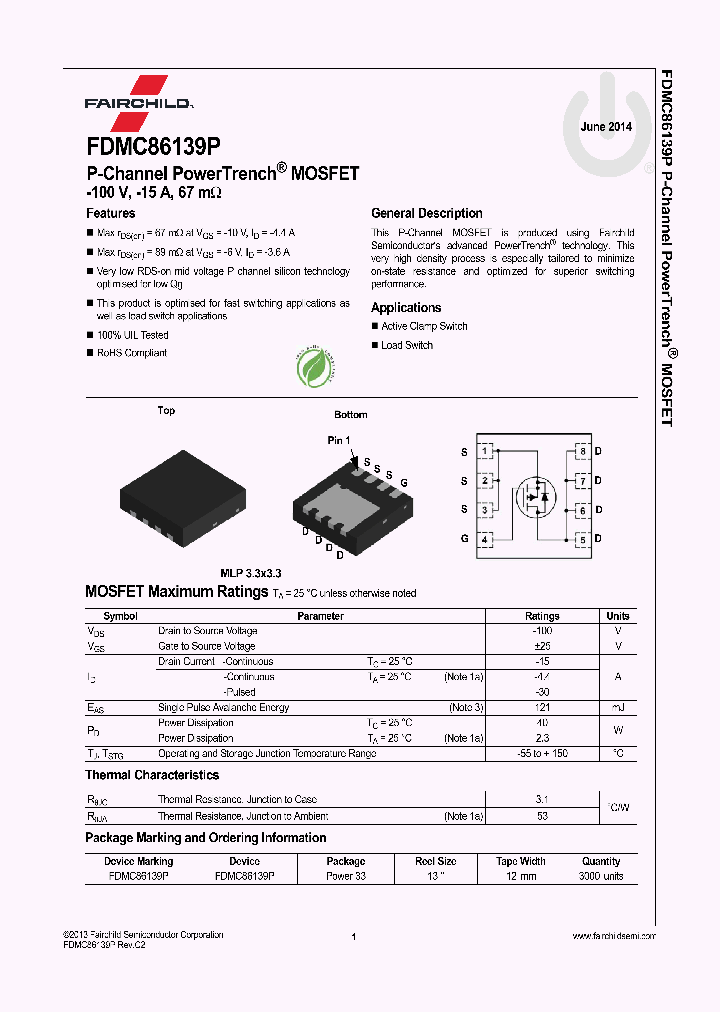 FDMC86139P_7887128.PDF Datasheet