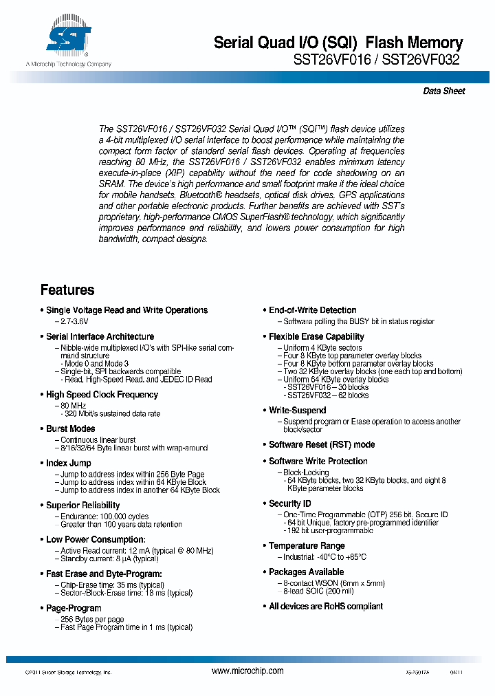 SST26VF016_7888202.PDF Datasheet