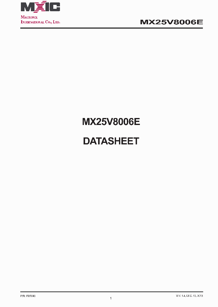 MX25V8006EZNI13G_7888920.PDF Datasheet