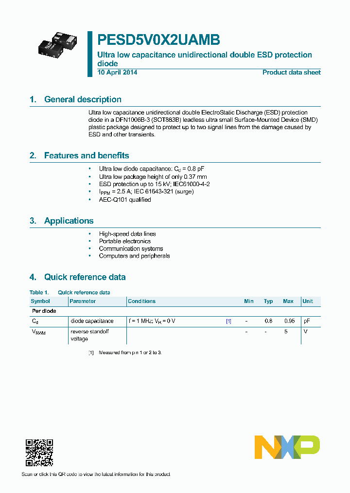 PESD5V0X2UAMB_7889122.PDF Datasheet