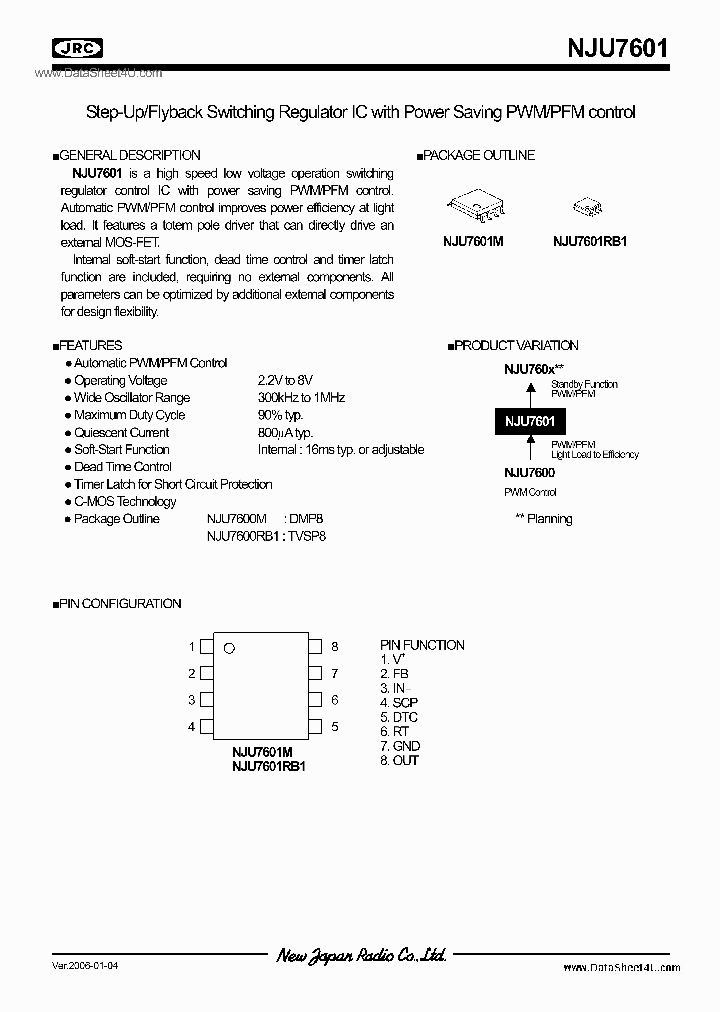 NJU7601_7781314.PDF Datasheet