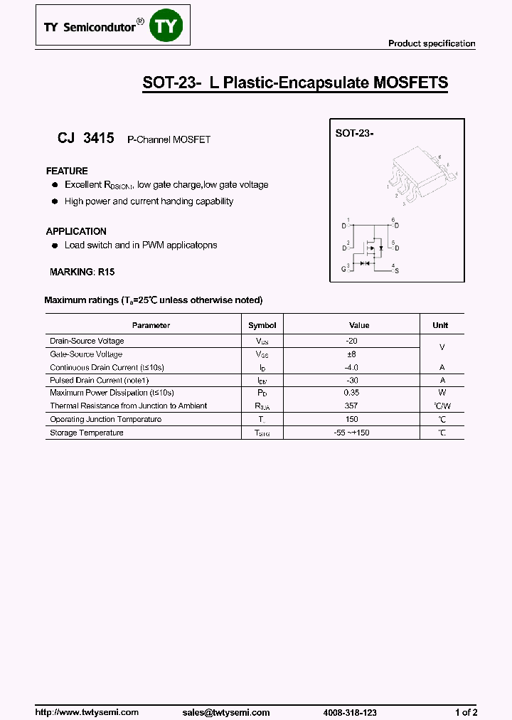CJL3415_7888382.PDF Datasheet