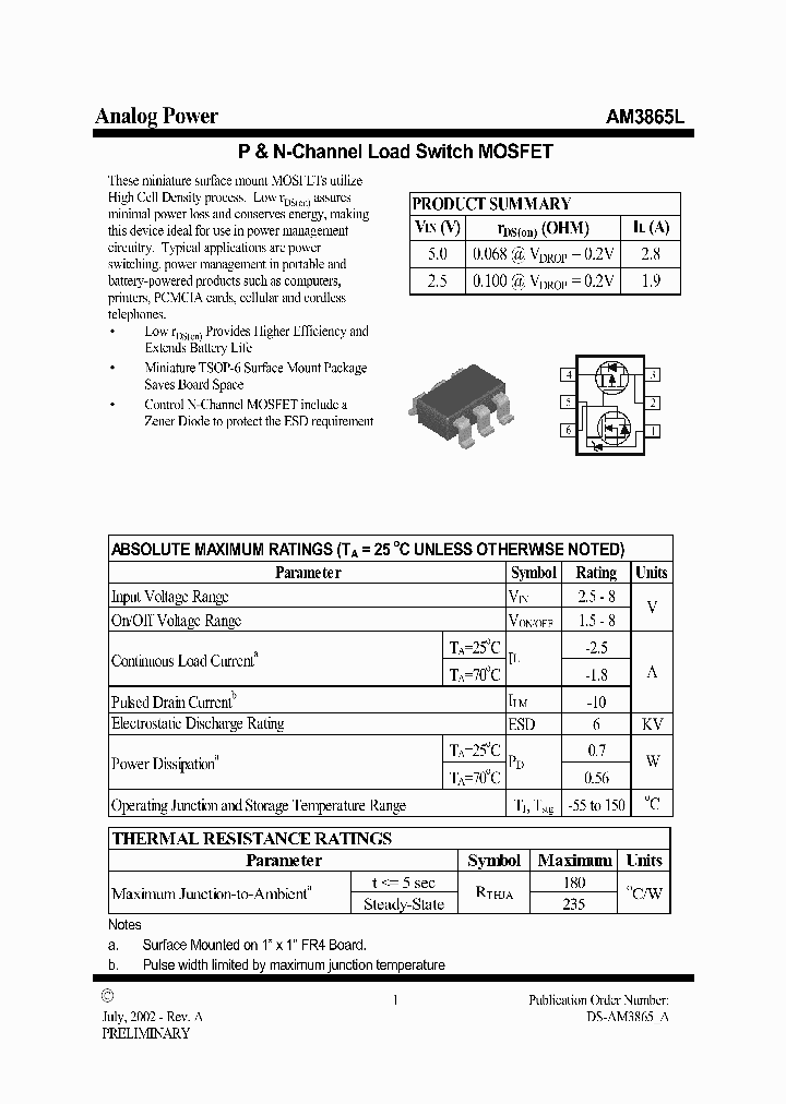 AM3865L_7888911.PDF Datasheet
