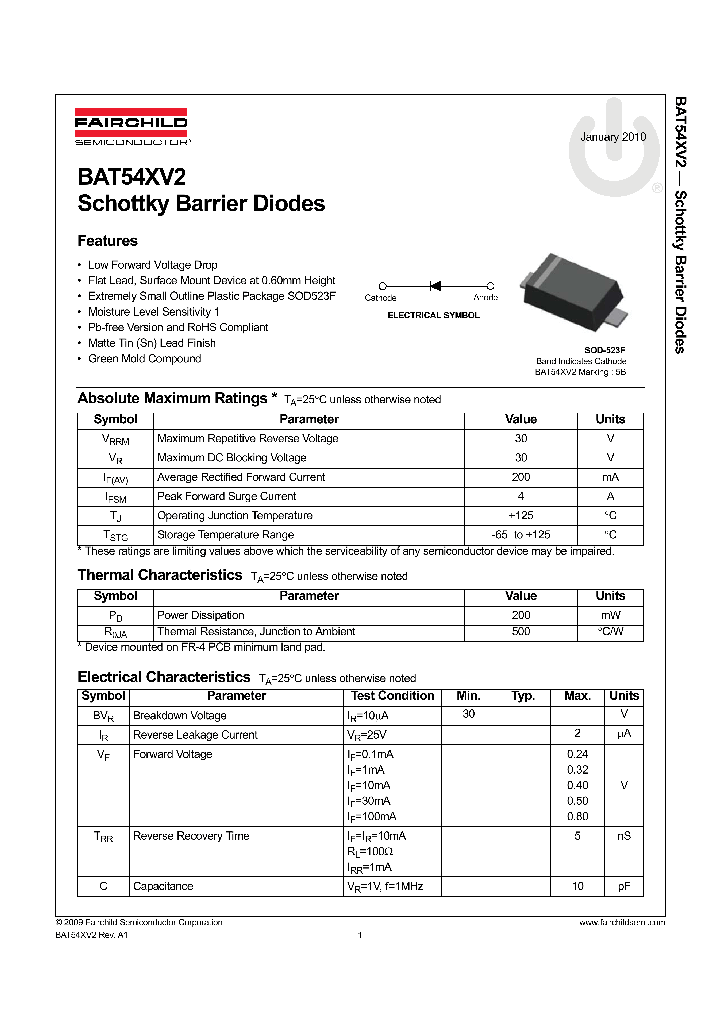 BAT54XV2_7889422.PDF Datasheet