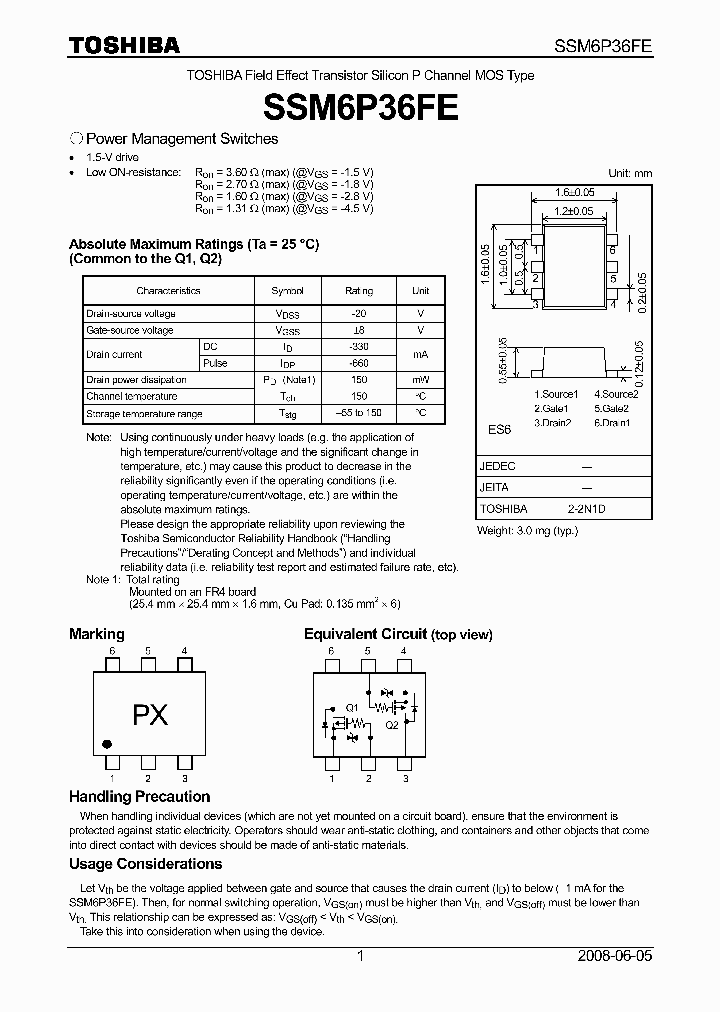 SSM6P36FE_7888658.PDF Datasheet