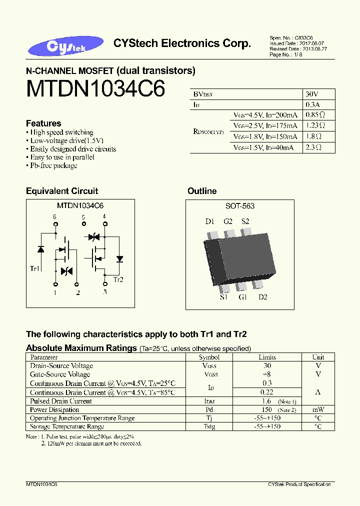 MTDN1034C6_7889840.PDF Datasheet