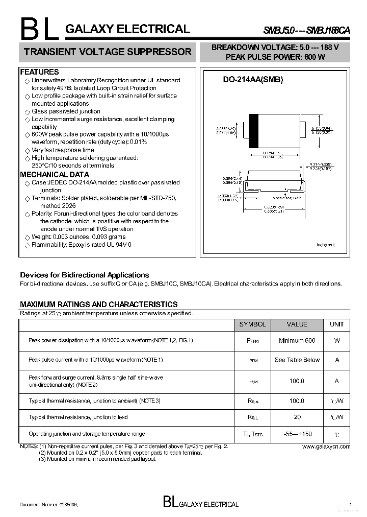 SMBJ40_7781533.PDF Datasheet