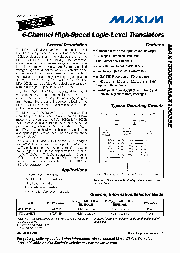 MAX13034EEBE_7891231.PDF Datasheet