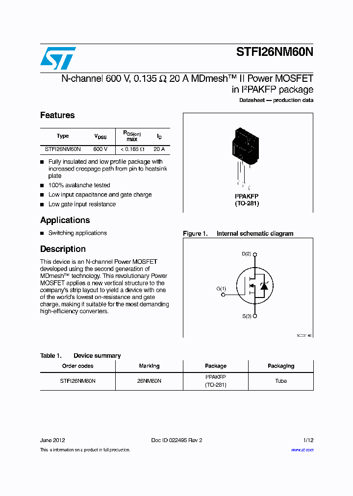 STFI26NM60N_7891301.PDF Datasheet