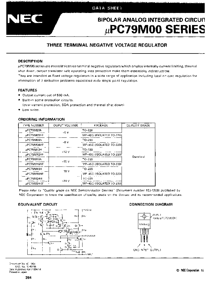 UPC79M05H_7887622.PDF Datasheet