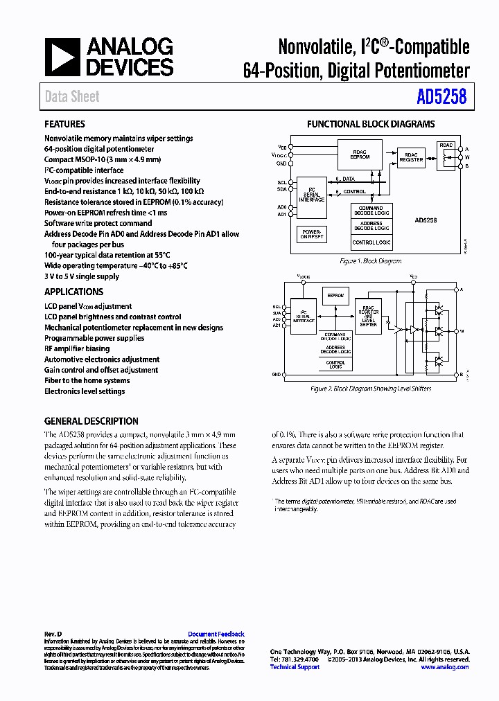 AD5258BRMZ1-R7_7894692.PDF Datasheet