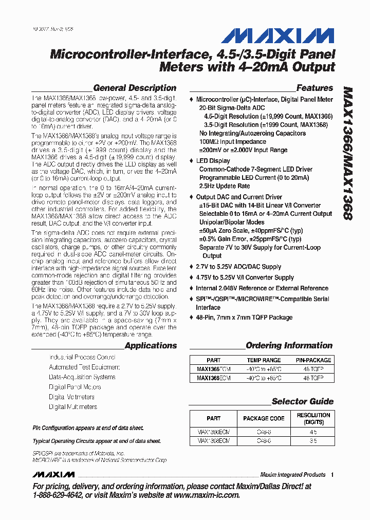 MAX1366ECM-T_7895205.PDF Datasheet