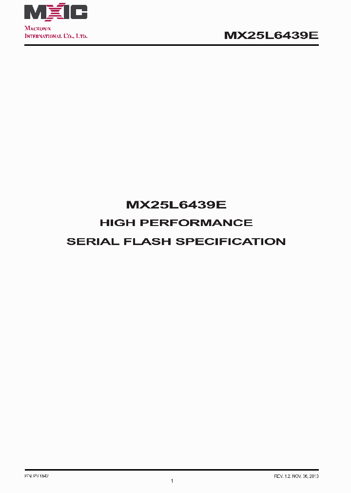 MX25L6439E_7896783.PDF Datasheet