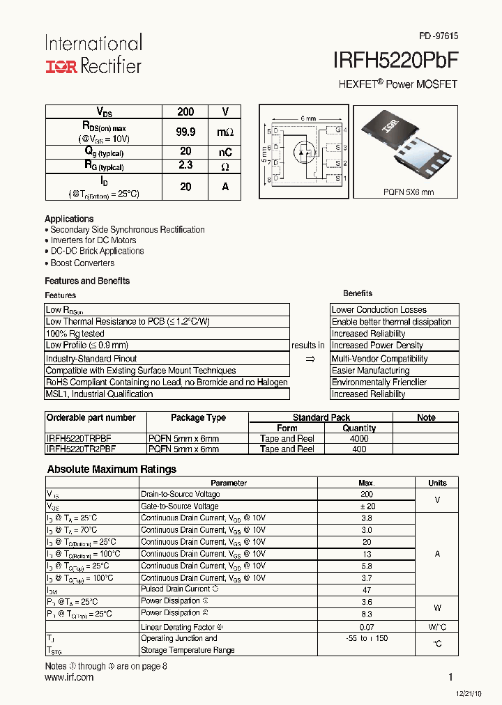 IRFH5220TR2PBF_7897763.PDF Datasheet