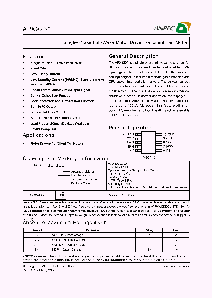 APX9266XI-TRG_7898735.PDF Datasheet