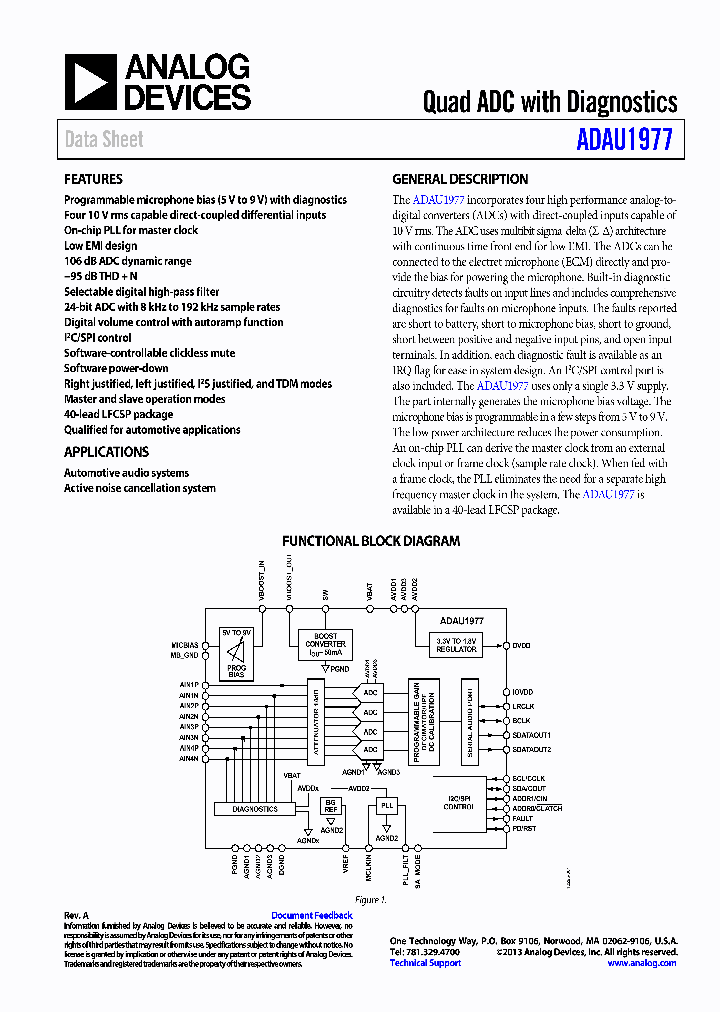 ADAU1977WBCPZ_7899393.PDF Datasheet