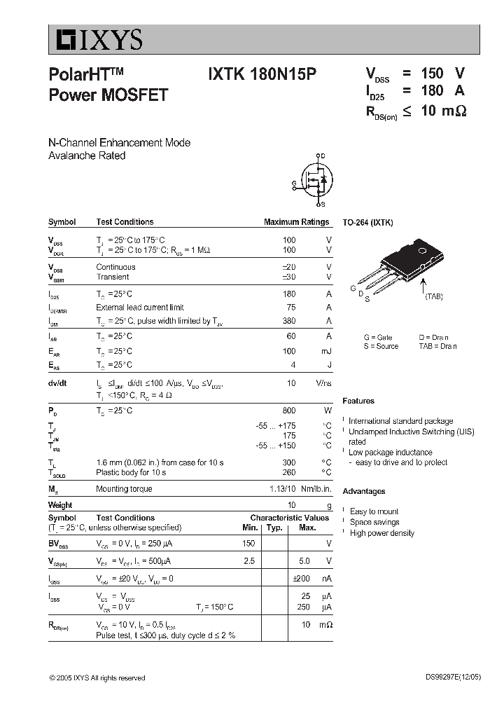 IXTK180N15P_7900147.PDF Datasheet