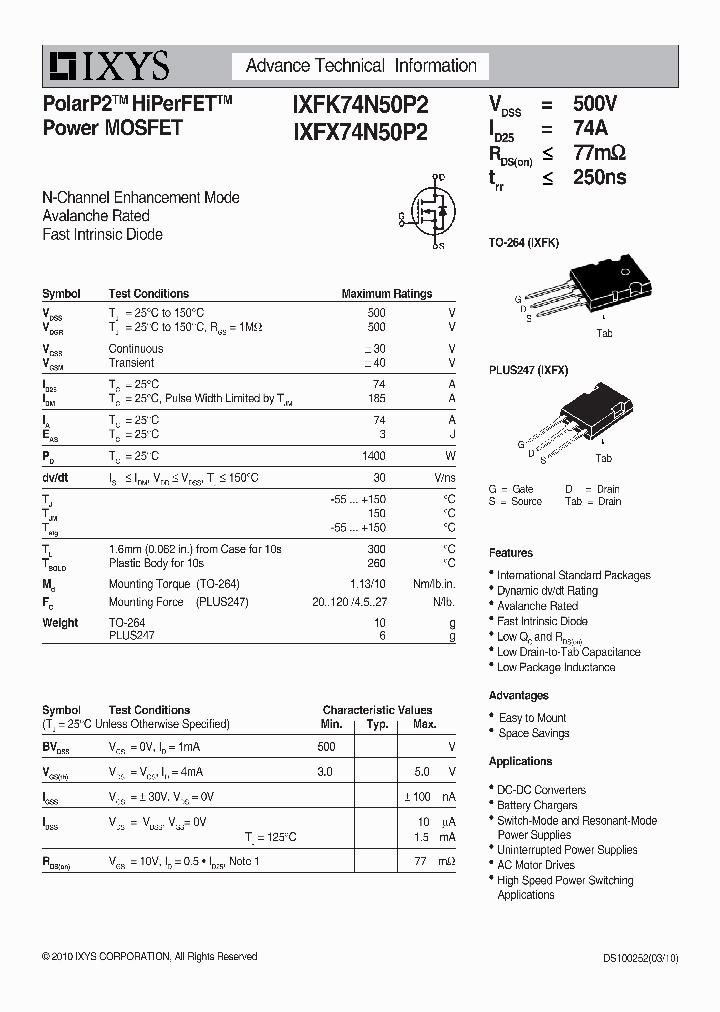 IXFK74N50P2_7899406.PDF Datasheet
