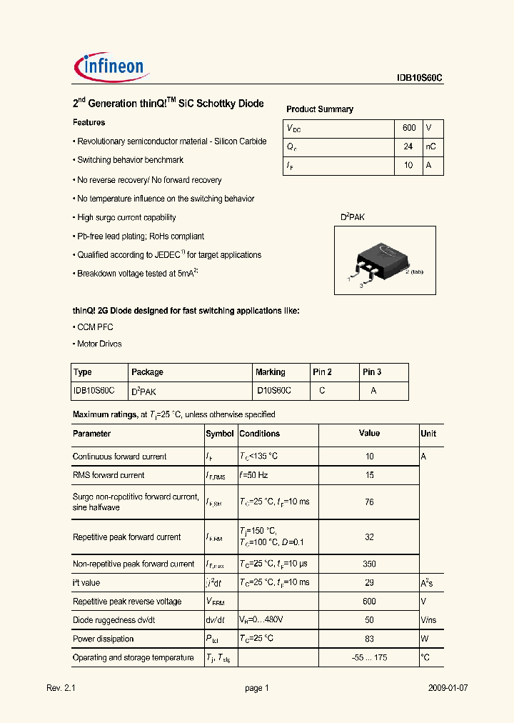 IDB10S60C_7902397.PDF Datasheet