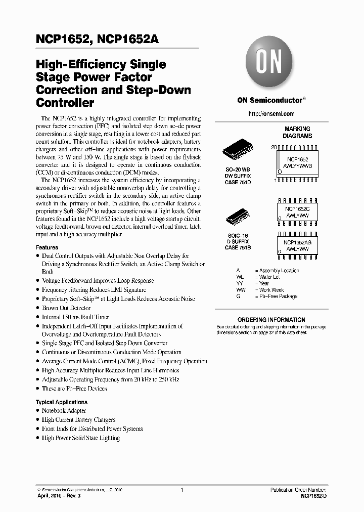 NCP1652A_7904918.PDF Datasheet