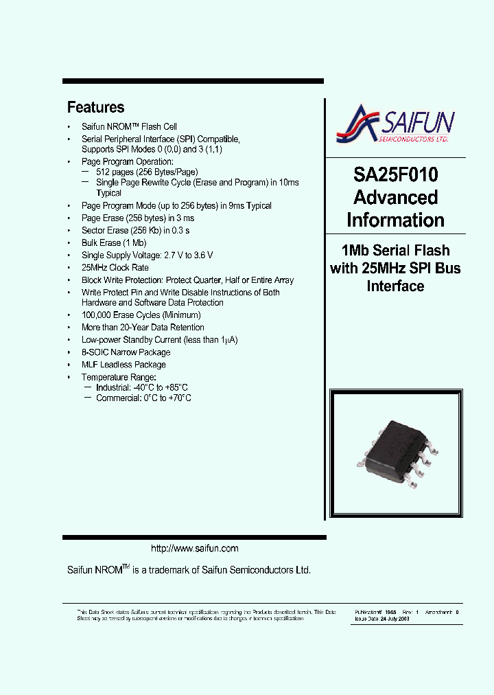 SA25F010LEM8_7905744.PDF Datasheet