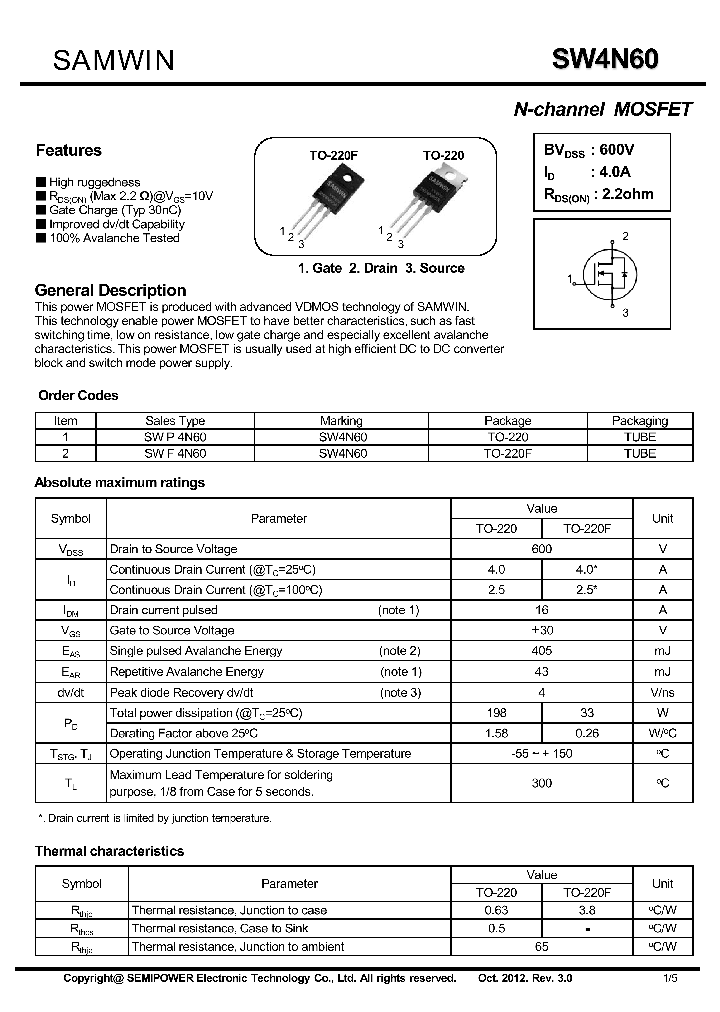 SW4N60_7905909.PDF Datasheet