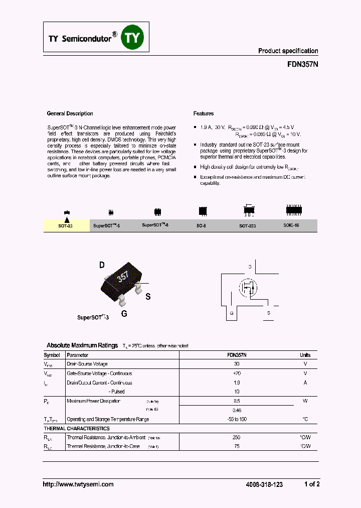 FDN357N_7907885.PDF Datasheet