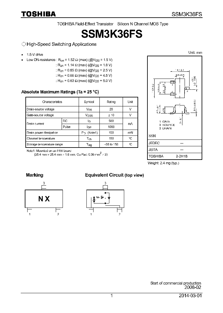 SSM3K36FS_7908434.PDF Datasheet