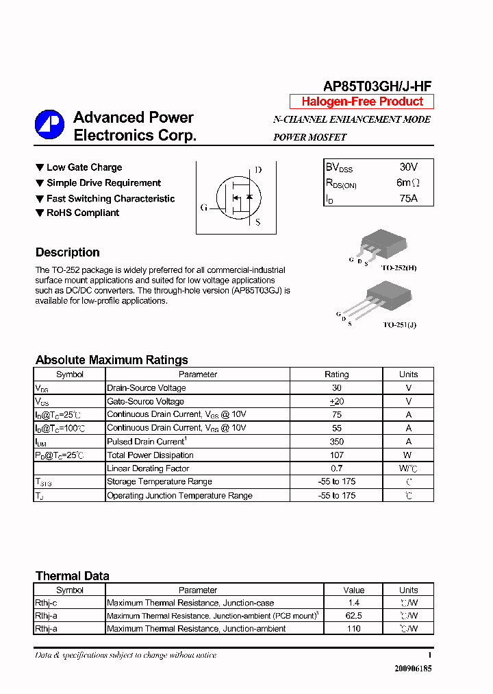 AP85T03GH-HF14_7909026.PDF Datasheet