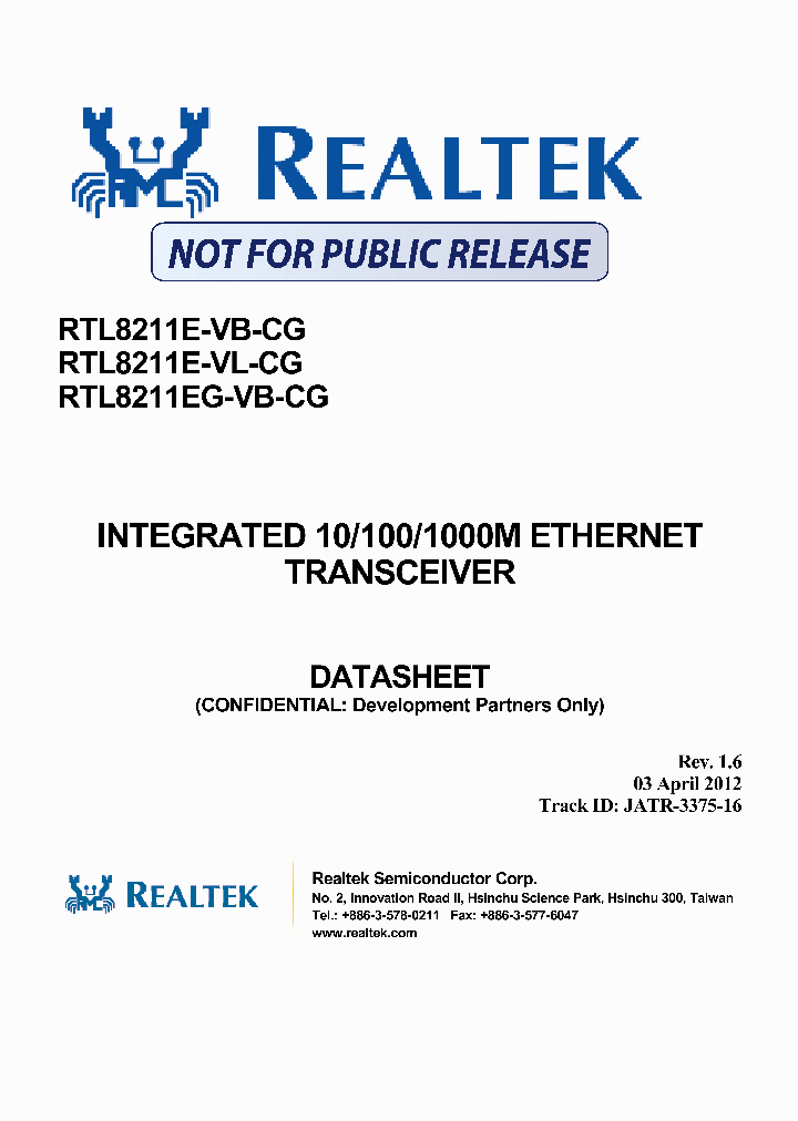 RTL8211EG-VB-CG_7785007.PDF Datasheet