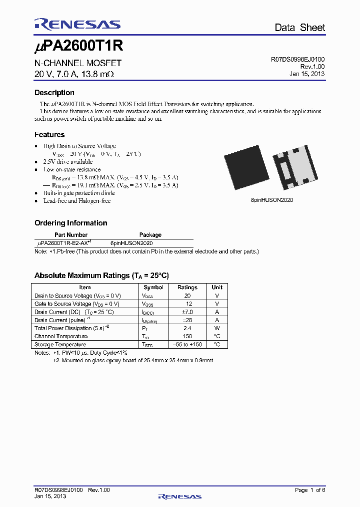 UPA2600T1R_7910796.PDF Datasheet