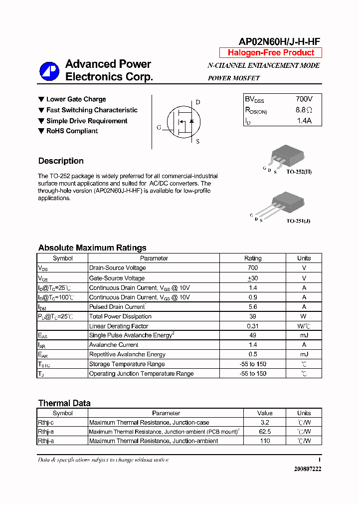 AP02N60H-H-HF14_7910989.PDF Datasheet