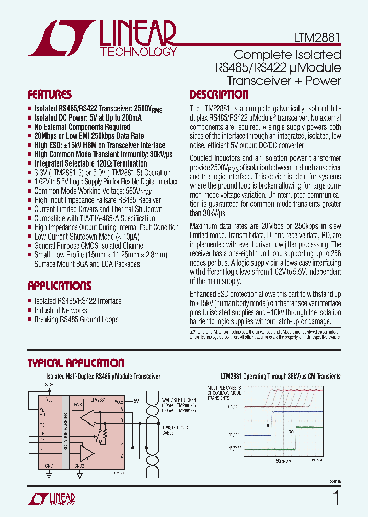 LTM2881HV-3PBF_7909147.PDF Datasheet