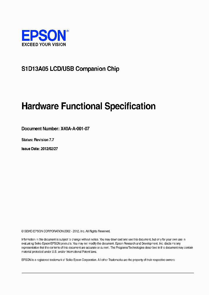 S1D13A05B00B200_7913255.PDF Datasheet