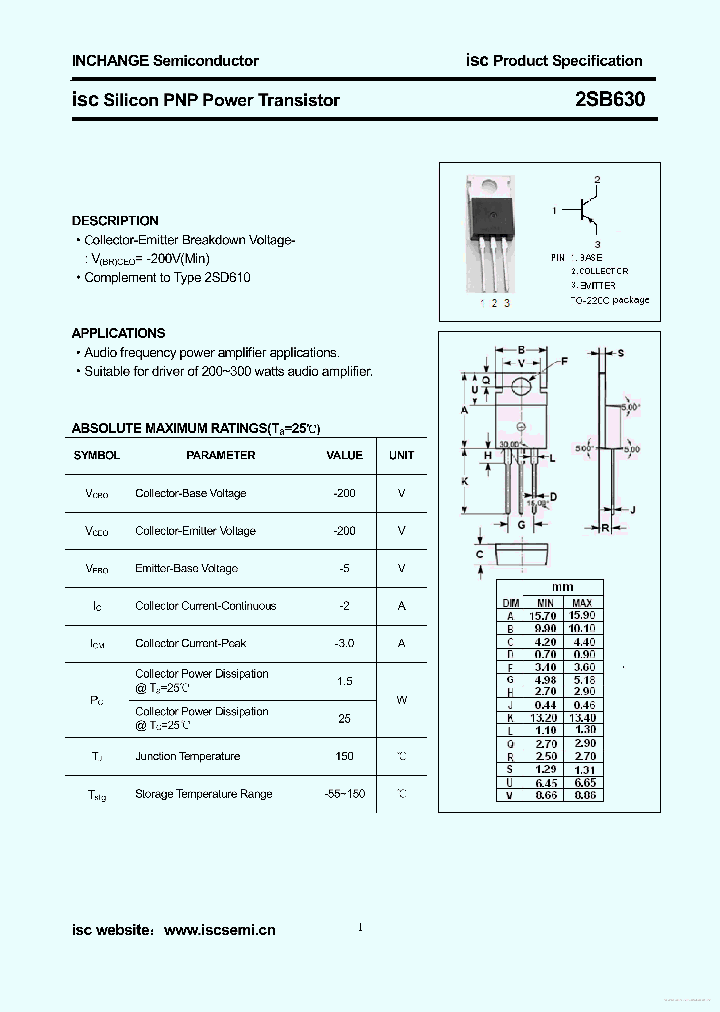 2SB630_7785408.PDF Datasheet