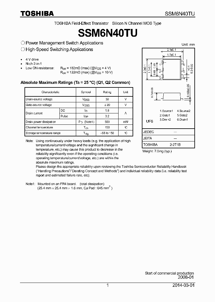 SSM6N40TU_7913730.PDF Datasheet