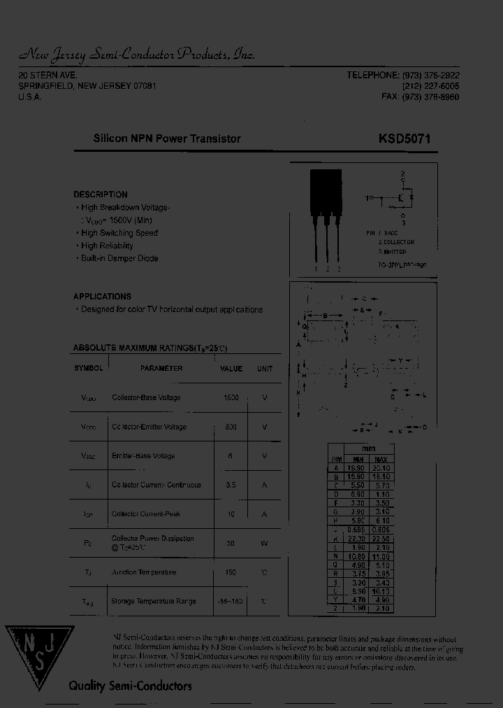 KSD5071_7917538.PDF Datasheet
