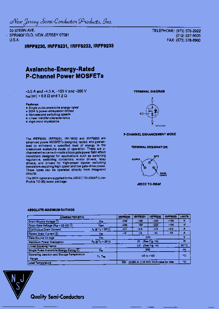 IRF9230_7918031.PDF Datasheet