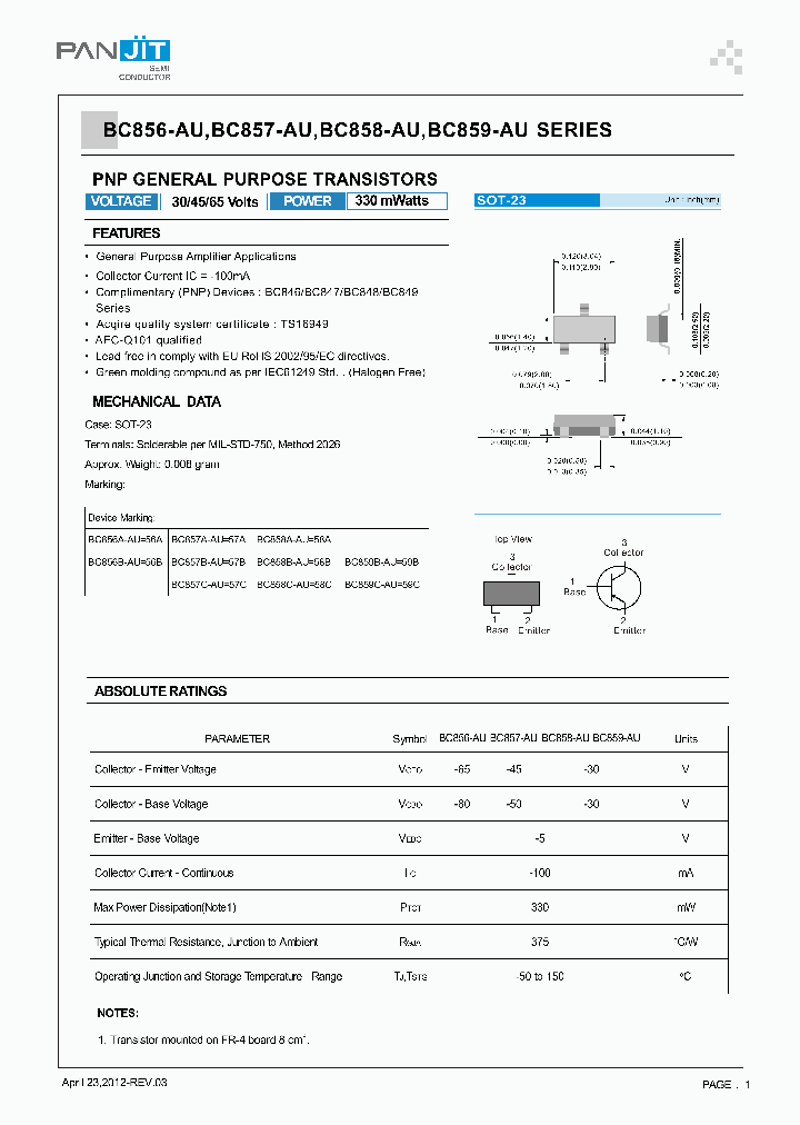 BC857-AU000001_7919182.PDF Datasheet