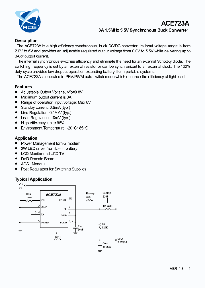 ACE723A_7919564.PDF Datasheet