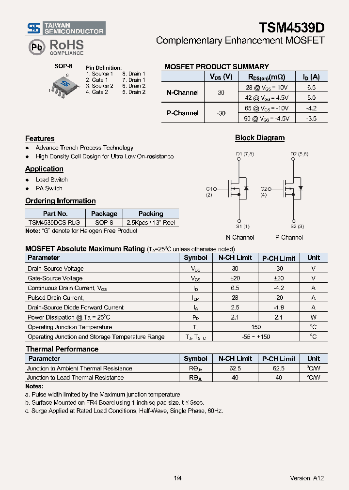 TSM4539D_7924214.PDF Datasheet
