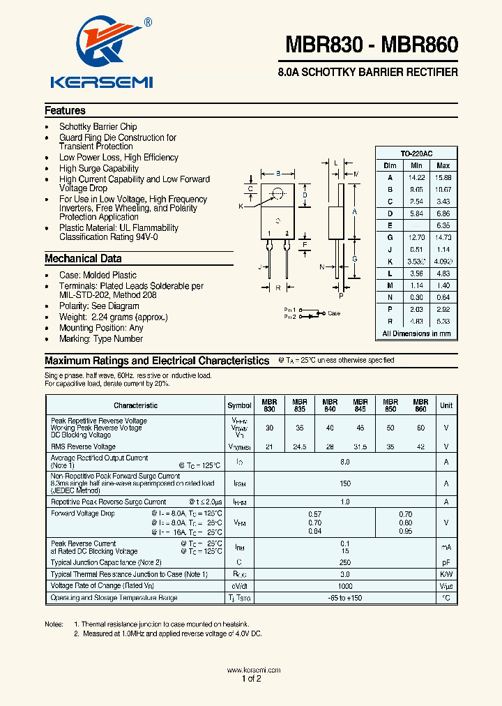 MBR850_7925822.PDF Datasheet